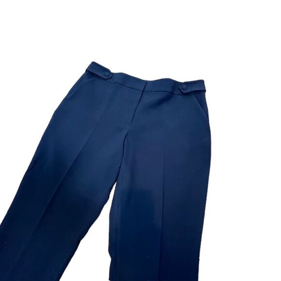 Karl Lagerfeld Navy Dress Pants Trousers Compression Scuba Waist Detail Size 14 - Picture 2 of 12